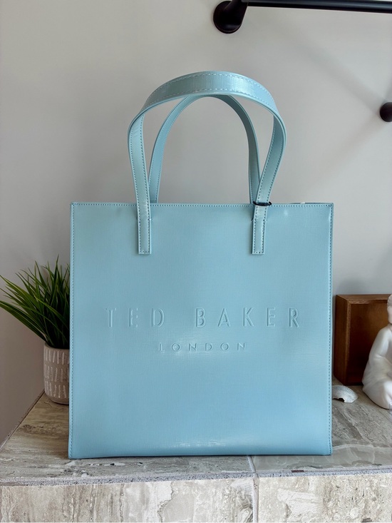 Ted Baker Handbags - Ted Baker Light Blue Embossed Tote